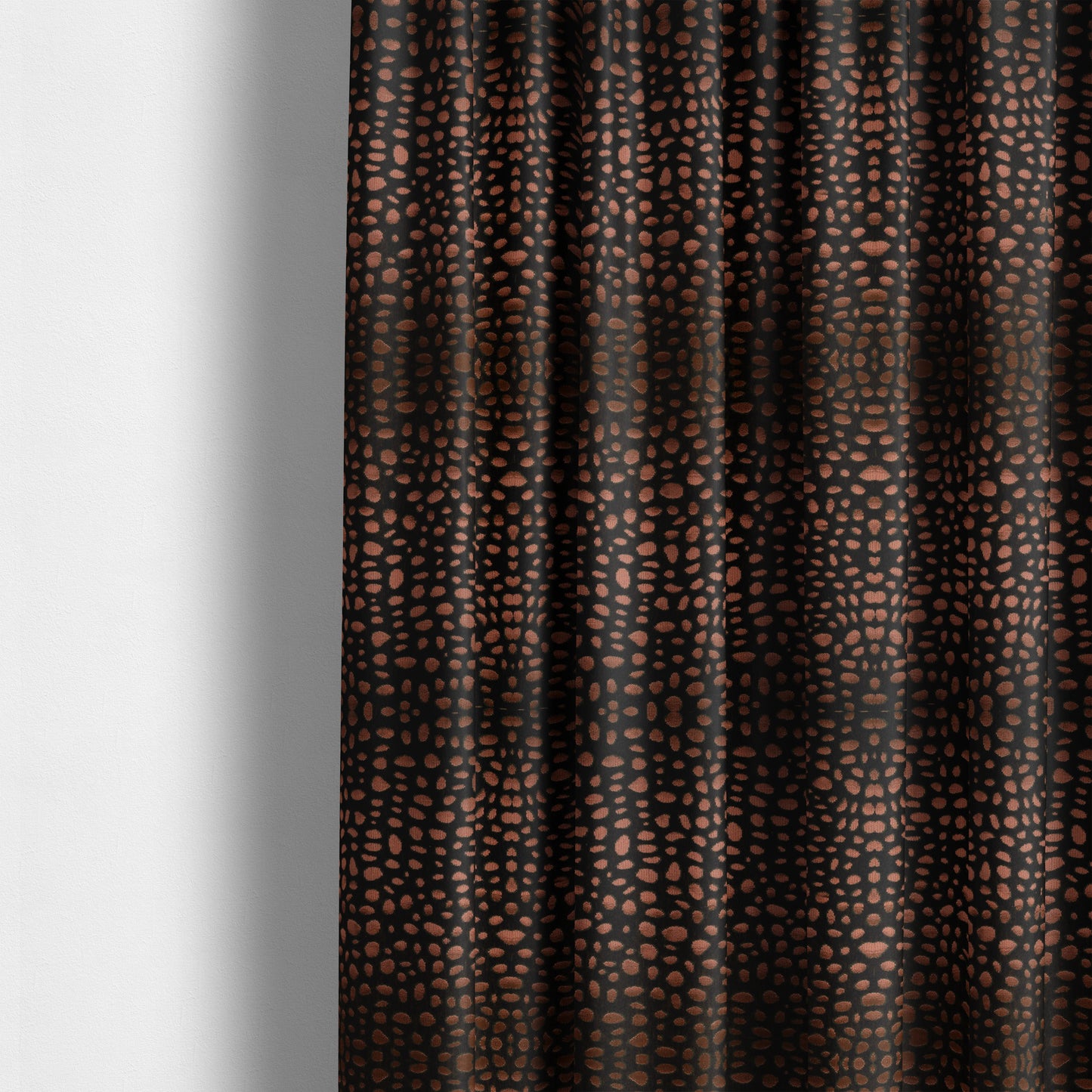 Vegas Brown Bronze Shine Effect Leopard Spots Pattern Soft Chenille Upholstery Fabric JO-60 - Made To Measure Curtains