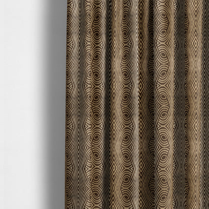 Ziani Designer Pattern Velvet Soft Pattern In Brown Colour JO-603 - Made To Measure Curtains