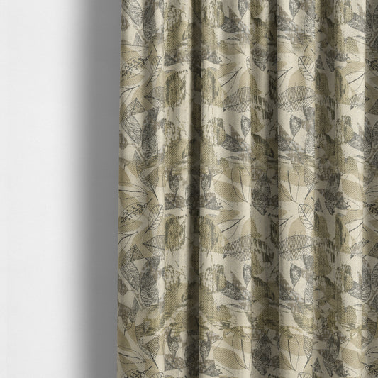 New Quality Jacquard Woven Floral Nature Inspired Pattern Green Beige Colours Upholstery Fabric JO-608 - Made To Measure Curtains