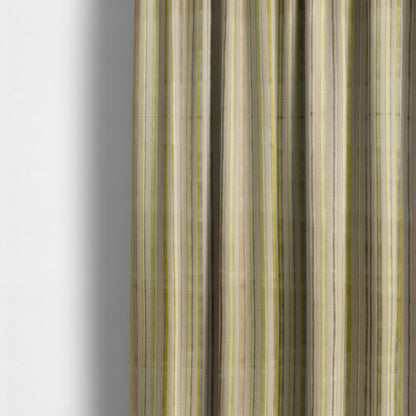 Ziani Modern Striped Pattern Velvet Green Colour JO-625 - Made To Measure Curtains