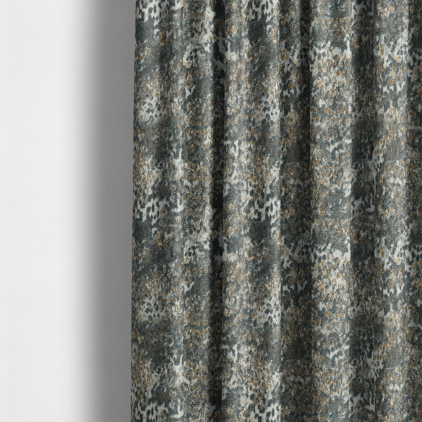 Abstract Camouflage Pattern Blue Colour Chenille Upholstery Fabric JO-629 - Made To Measure Curtains