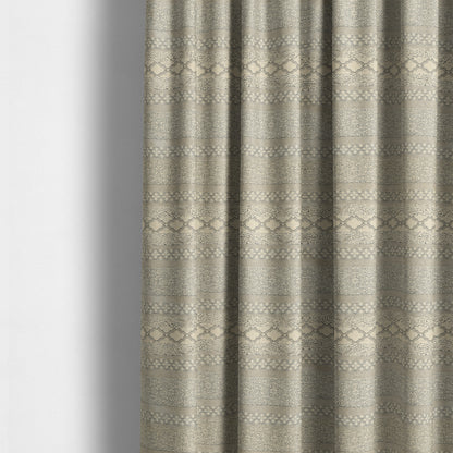 Waterperry Collection Beige Silver Colour Abstract Modern Pattern Soft Chenille Upholstery Fabric JO-631 - Made To Measure Curtains