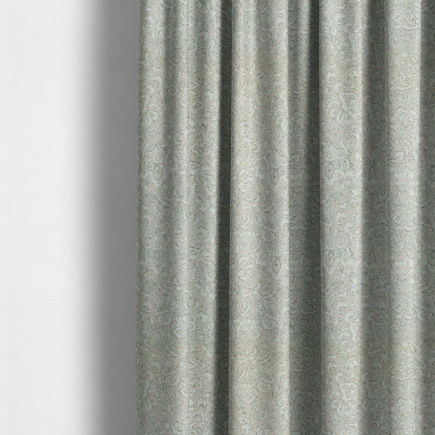 Atmosfera Quality Woven All Over Pattern Grey Colour Fabric JO-650 - Made To Measure Curtains