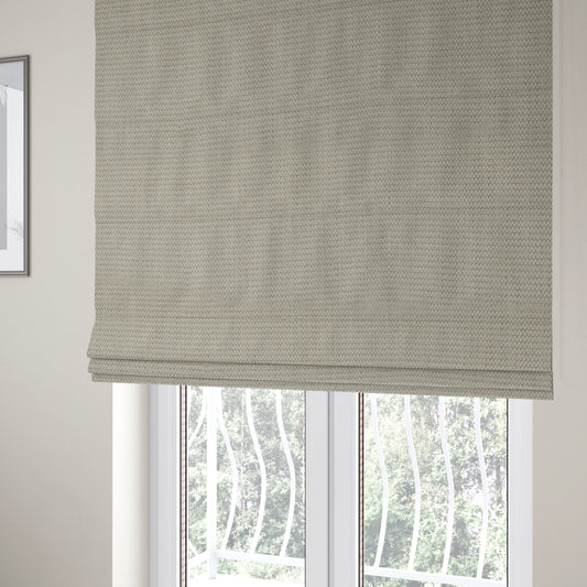 Simply Perfect Plains Jacquard Woven Textured Chenille Beige Colour Furnishing Upholstery Fabric JO-661 - Roman Blinds