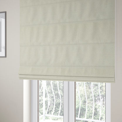 Simply Perfect Plains Collection Soft Textured In White Cream Colour Self Plain Chenille Upholstery Fabric JO-663 - Roman Blinds