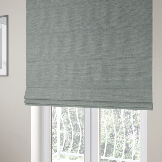 Simply Perfect Plains Soft Jacquard Woven Plain Chenille Blue Colour Furnishing Upholstery Fabric JO-668 - Roman Blinds