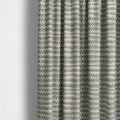 Carnival Living Fabric Collection Grey Yellow Colour Wave Striped Funky Retro Pattern Upholstery Curtain Material JO-680 - Made To Measure Curtains