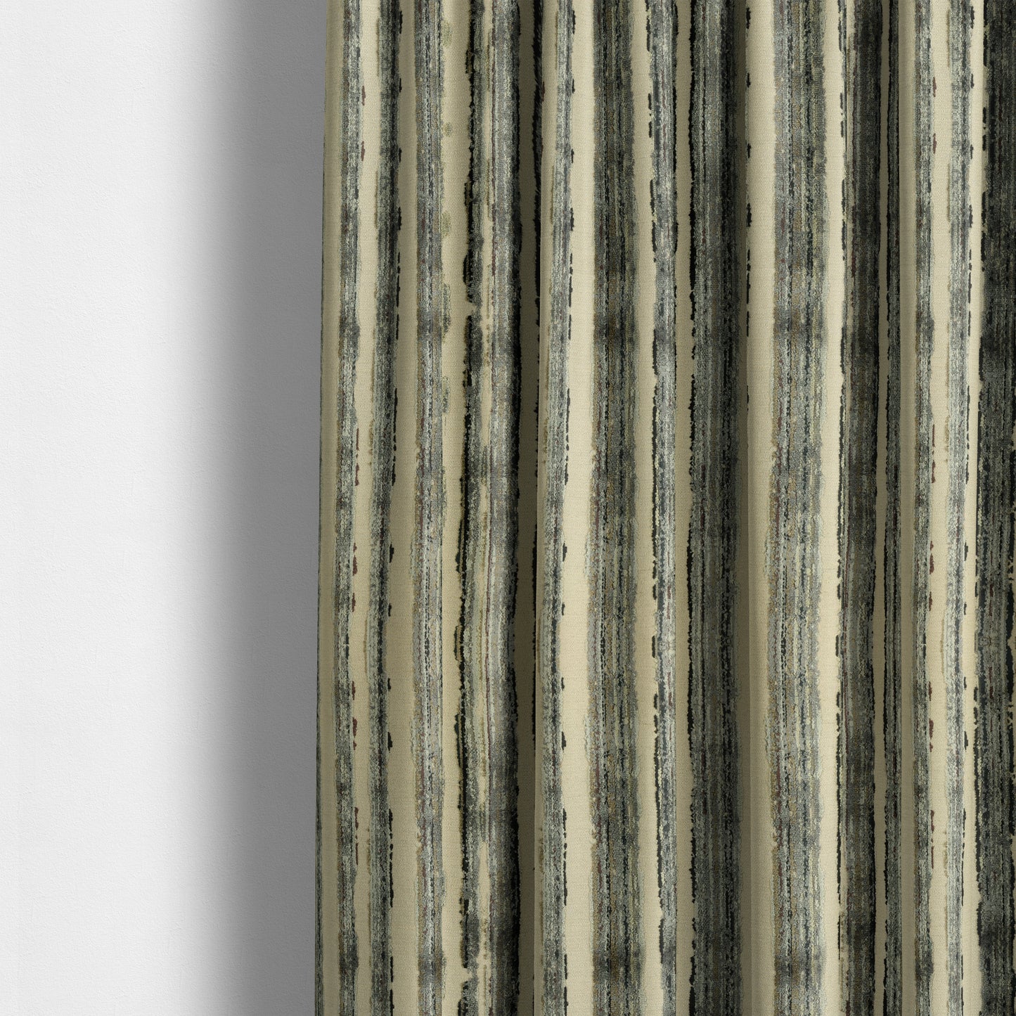 Shaved Striped Line Grey Velvet Pattern Upholstery Fabric JO-701 - Made To Measure Curtains