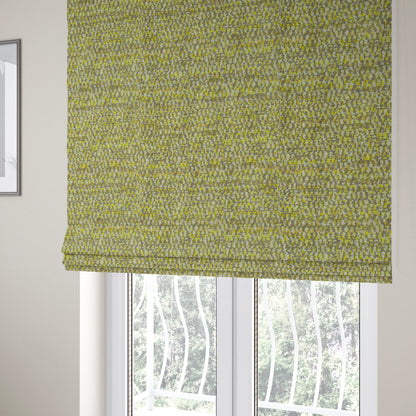 Abstract Pattern In Green Colour Chenille Upholstery Fabric JO-714 - Roman Blinds