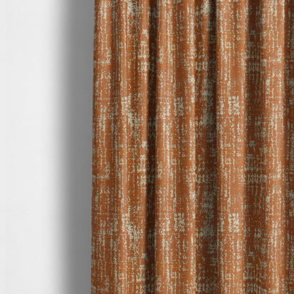 Semi Plain Pattern In Orange Colour Chenille Upholstery Fabric JO-720 - Made To Measure Curtains