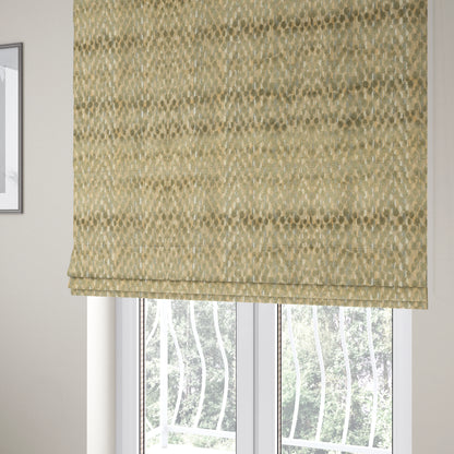 Dotted Pattern In Green Brown Colour Velvet Upholstery Fabric JO-728 - Roman Blinds