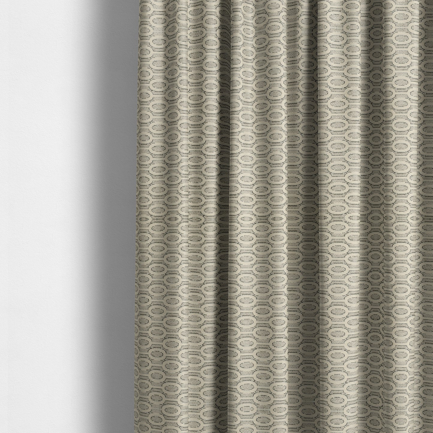 Uniformed Eclipsed Stripe Pattern In Grey Colour Chenille Upholstery Fabric JO-747 - Made To Measure Curtains