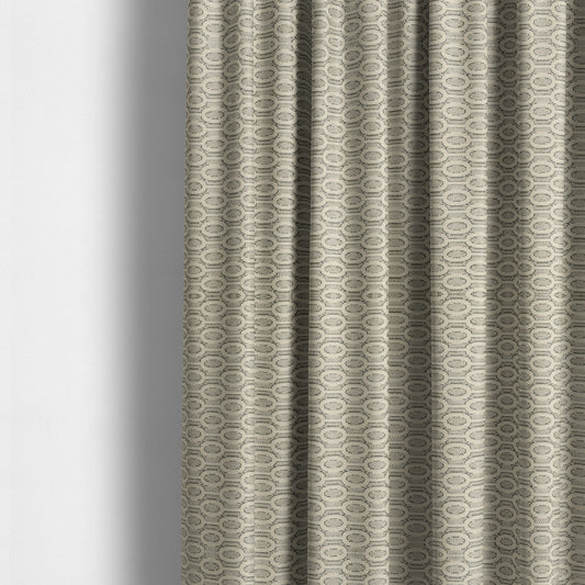 Uniformed Eclipsed Stripe Pattern In Grey Colour Chenille Upholstery Fabric JO-747 - Made To Measure Curtains