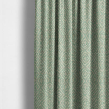 Geometric Diamond Modern Pattern In Light Blue Colour Chenille Upholstery Fabric JO-750 - Made To Measure Curtains