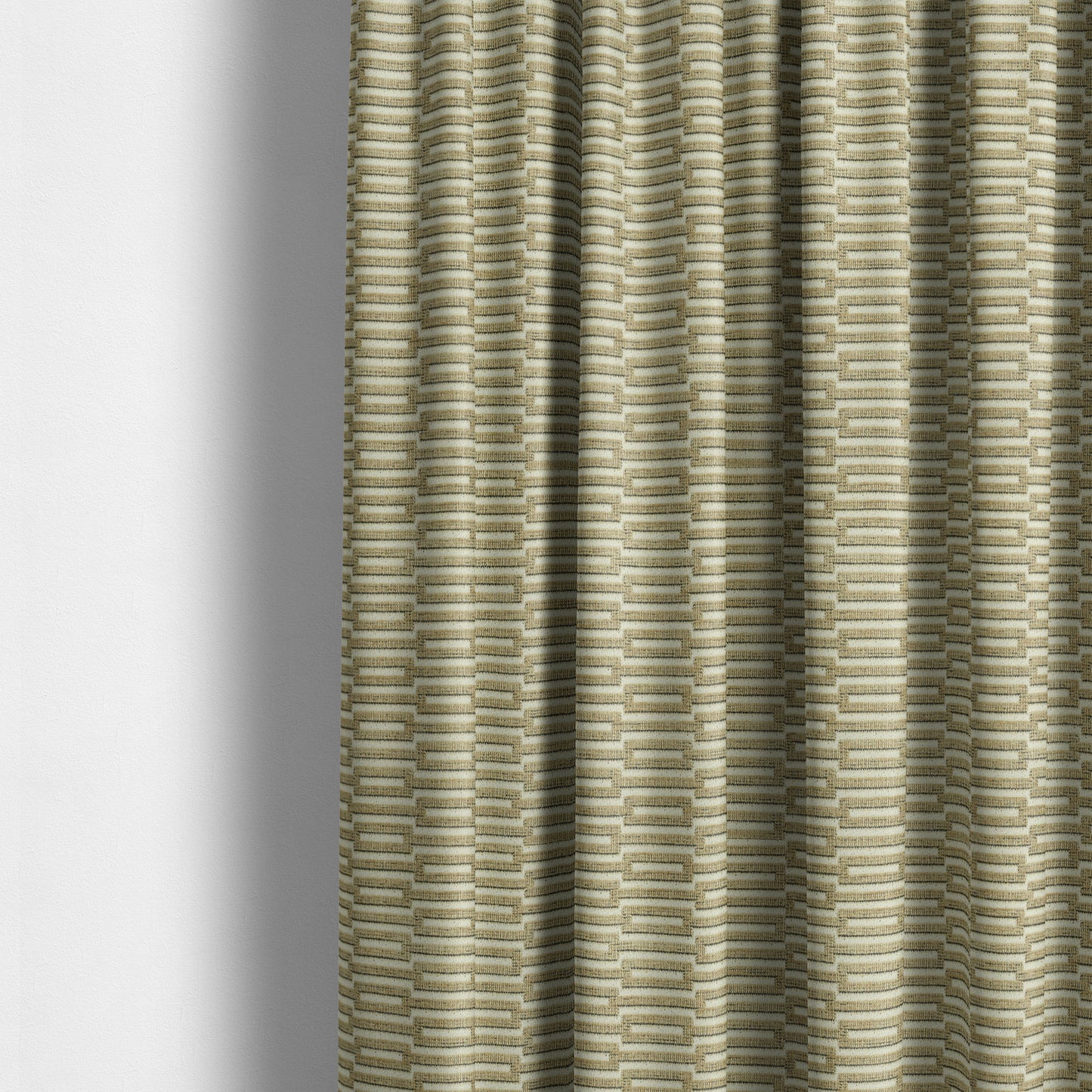 Uniformed Rectangle Shape Stripe Pattern In Brown Colour Chenille Upholstery Fabric JO-757 - Made To Measure Curtains