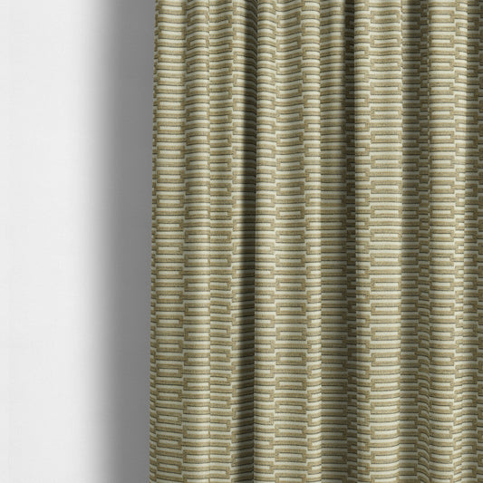 Uniformed Rectangle Shape Stripe Pattern In Brown Colour Chenille Upholstery Fabric JO-757 - Made To Measure Curtains