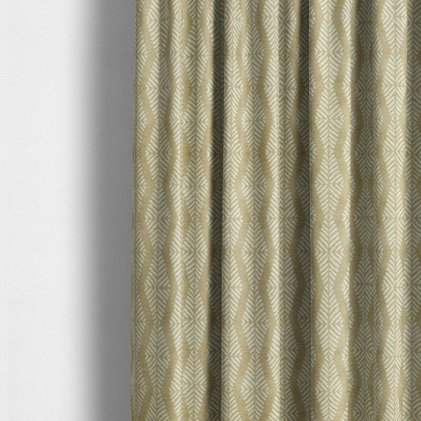 Brown Cream Colour Striped Wave Pattern Chenille Upholstery Fabric JO-783 - Made To Measure Curtains