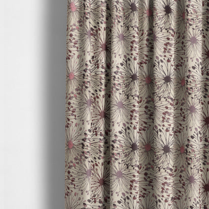 Web Outburst Theme Pattern In Purple Pink Colour Chenille Jacquard Furniture Fabric JO-799 - Made To Measure Curtains