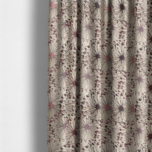 Web Outburst Theme Pattern In Purple Pink Colour Chenille Jacquard Furniture Fabric JO-799 - Made To Measure Curtains