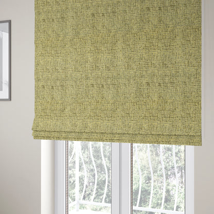 Semi Plain Abstract Pattern In Green Colour Chenille Jacquard Furniture Fabric JO-818 - Roman Blinds