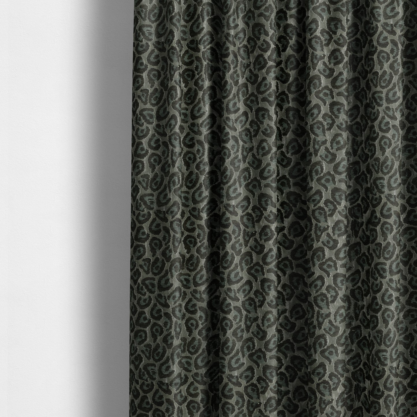 Geometric Abstract Pattern Grey Silver Colour Chenille Upholstery Fabric JO-840 - Made To Measure Curtains