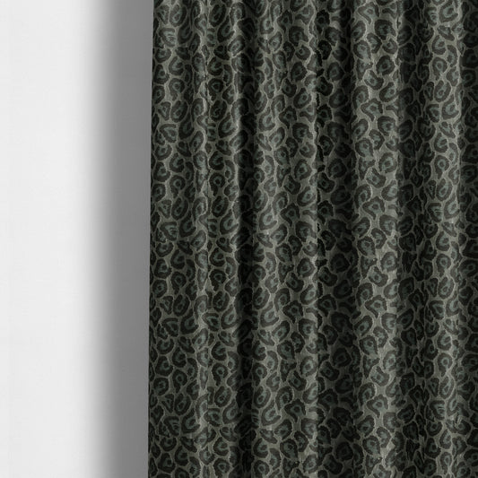 Geometric Abstract Pattern Grey Silver Colour Chenille Upholstery Fabric JO-840 - Made To Measure Curtains