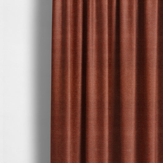 Soft Quality Woven Red Terracotta Colour Semi Plain Upholstery Fabric JO-848 - Made To Measure Curtains