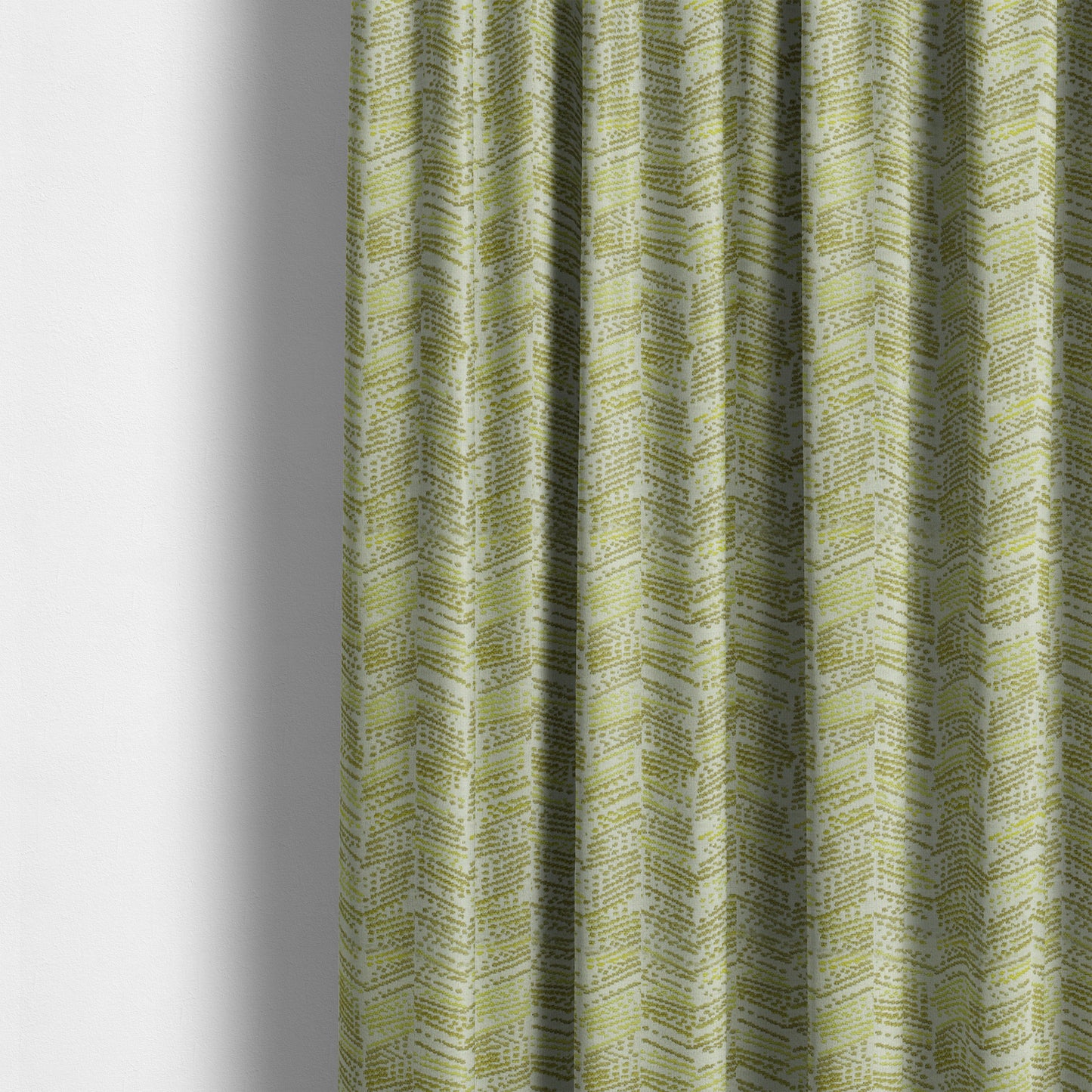 Small Stripe Pattern Lime Green Colour Chenille Upholstery Fabric JO-863 - Made To Measure Curtains