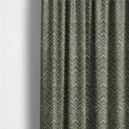 Elwin Decorative Weave Grey Colour Waves Pattern Jacquard Fabric JO-872 - Made To Measure Curtains