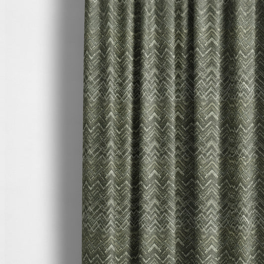 Elwin Decorative Weave Grey Colour Waves Pattern Jacquard Fabric JO-872 - Made To Measure Curtains