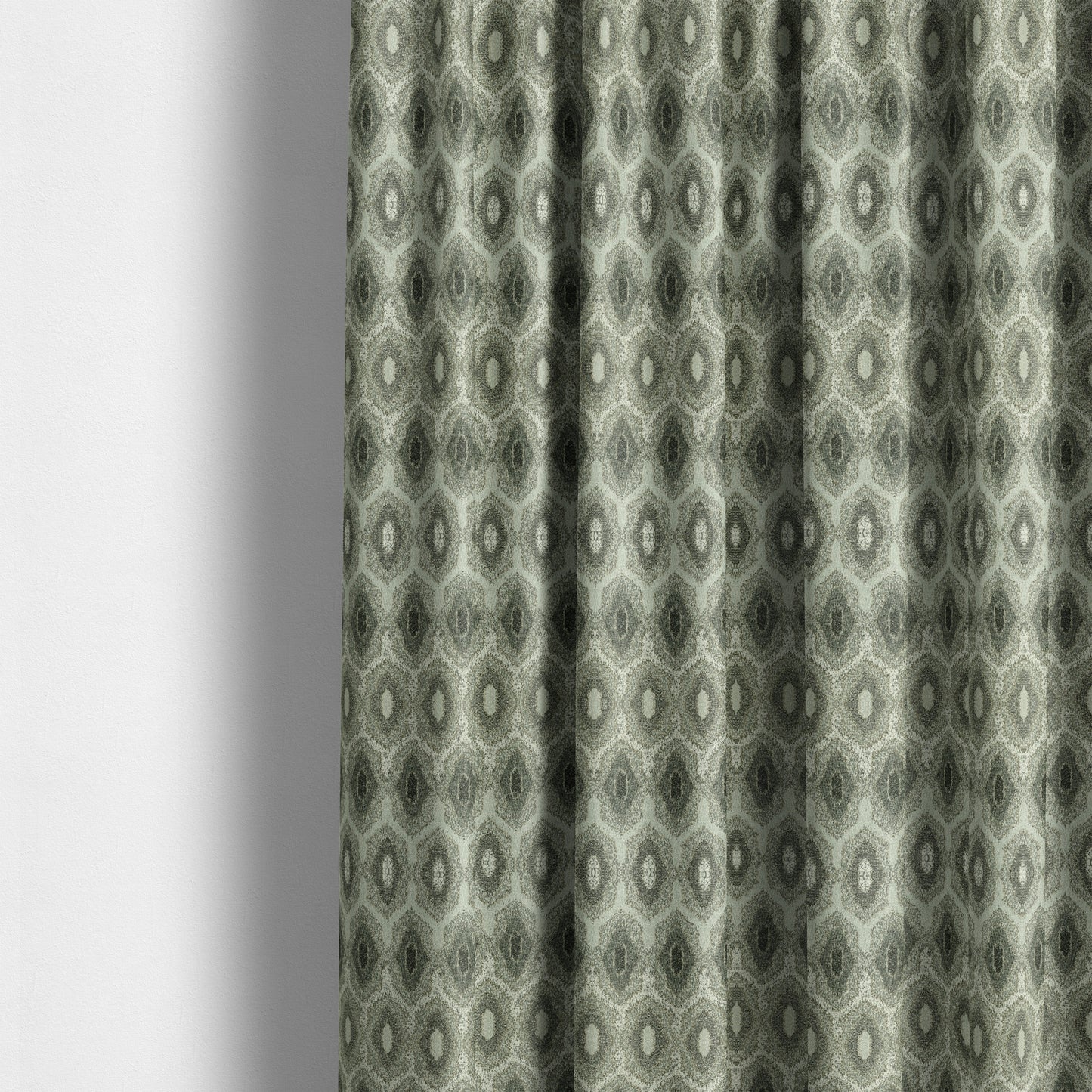 Decorative Weave Geometric Natural Grey Colour Pattern Jacquard Fabric JO-882 - Made To Measure Curtains