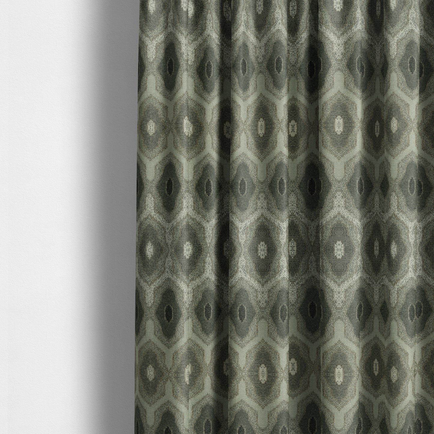 Decorative Weave Geometric Black Grey Colour Pattern Jacquard Fabric JO-883 - Made To Measure Curtains