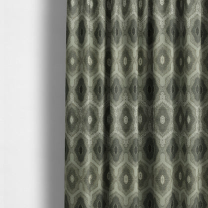 Decorative Weave Geometric Black Grey Colour Pattern Jacquard Fabric JO-883 - Made To Measure Curtains