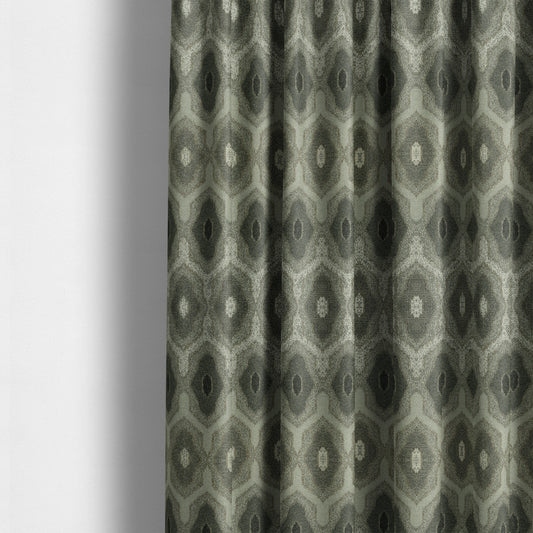 Decorative Weave Geometric Black Grey Colour Pattern Jacquard Fabric JO-883 - Made To Measure Curtains