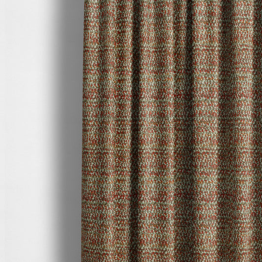 Abstract Pattern In Red Orange Brown Colour Chenille Upholstery Fabric JO-885 - Made To Measure Curtains