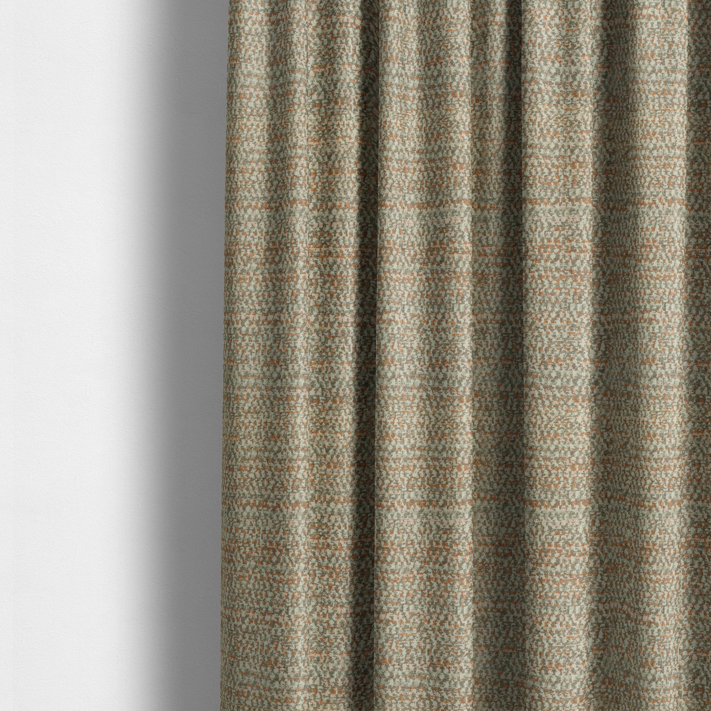 Abstract Pattern In Orange Brown Colour Chenille Upholstery Fabric JO-887 - Made To Measure Curtains