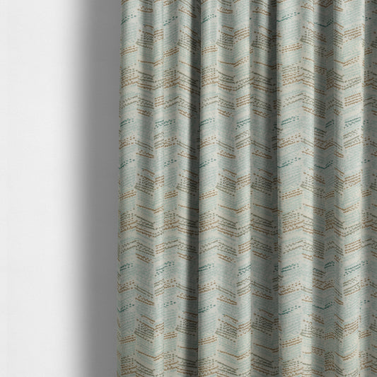 Small Stripe Pattern Blue Colour Chenille Upholstery Fabric JO-892 - Made To Measure Curtains