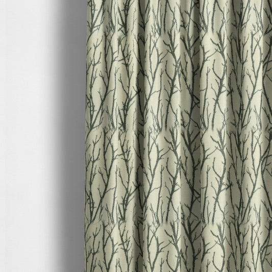 Abscission Tree Pattern In Cream Colour Chenille Jacquard Furniture Fabric JO-902 - Made To Measure Curtains