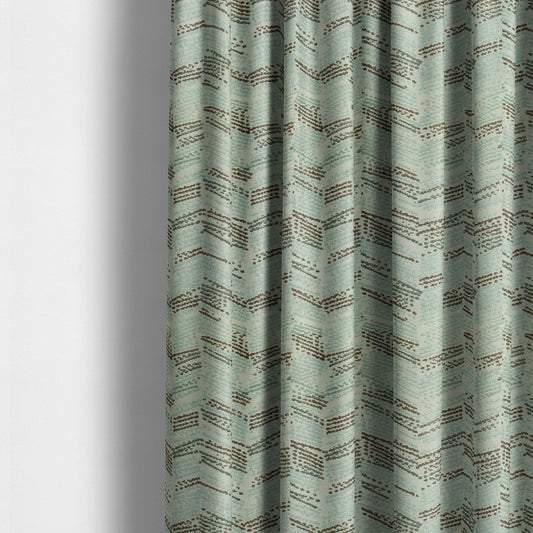 Small Stripe Pattern Blue Colour Chenille Upholstery Fabric JO-920 - Made To Measure Curtains