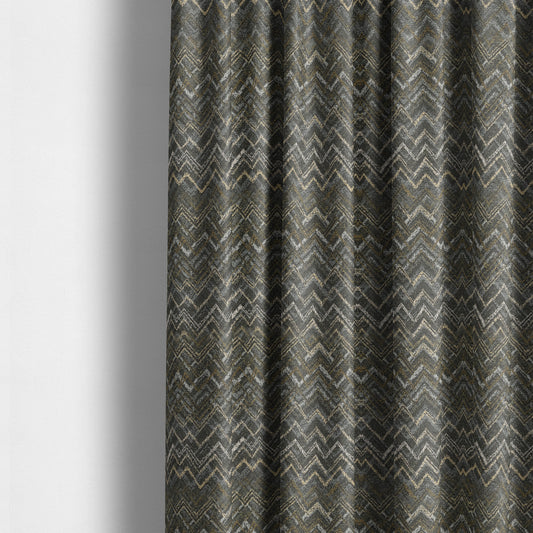 Elwin Decorative Weave Green Blue Colour Waves Pattern Jacquard Fabric JO-947 - Made To Measure Curtains