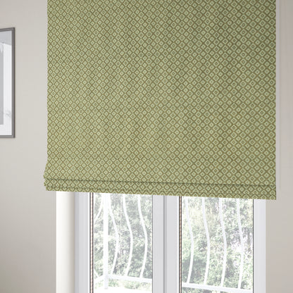 Small Diamond Geometric Pattern In Brown Colour Chenille Upholstery Furnishing Fabric JO-956 - Roman Blinds