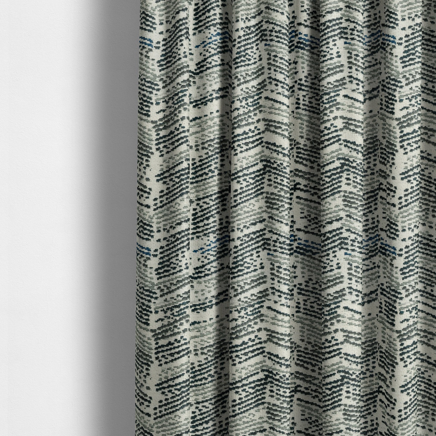 Small Stripe Pattern Blue Colour Chenille Upholstery Fabric JO-964 - Made To Measure Curtains