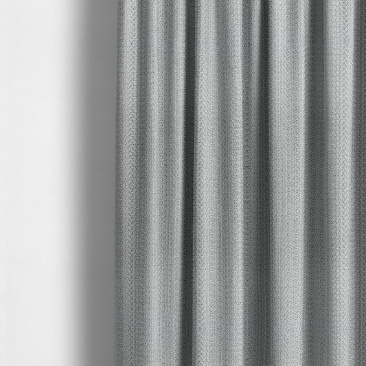 Gloria Plain Stripe Textured Chenille Upholstery Fabric In White Colour JO-97 - Made To Measure Curtains