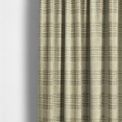 Voyage Of Checked Tartan Pattern In Cream Colour Woven Soft Chenille Upholstery Fabric JO-978 - Made To Measure Curtains