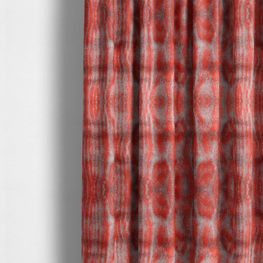 Abstract Full Pattern Velvet Material Red Grey Upholstery Fabric JO-986 - Made To Measure Curtains