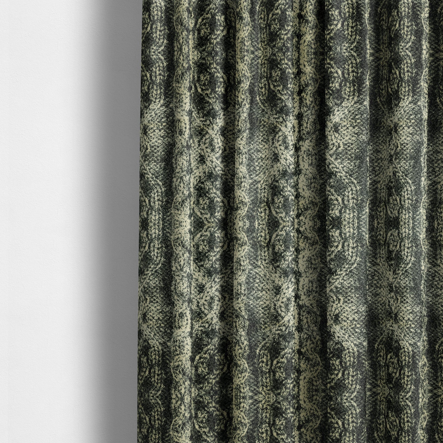 Abstract Spiral Pattern Velvet Material Black Beige Upholstery Fabric JO-987 - Made To Measure Curtains