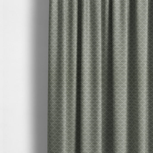 Geometric Modern Pattern Material Grey Furnishing Upholstery Fabric JO-990 - Made To Measure Curtains