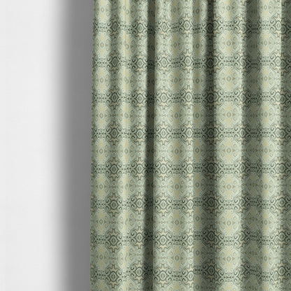 Traditional Italian Damask Pattern In Blue Grey Chenille Furnishing Upholstery Fabric JO-994 - Made To Measure Curtains