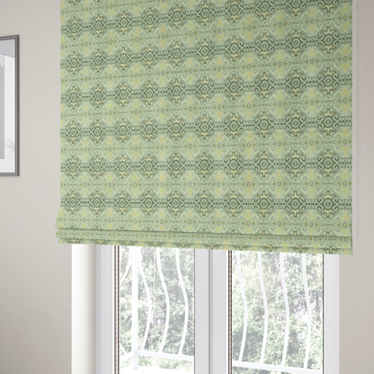 Traditional Italian Damask Pattern In Blue Grey Chenille Furnishing Upholstery Fabric JO-994 - Roman Blinds