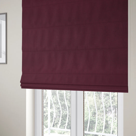 James Antique Chenille Furnishing Fabric Wine Colour - Roman Blinds